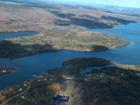 Aerial view of Little Narrows, Bras d'or Lakes