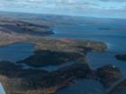 Aerial view showing lot location at St. Patrick's Channel, Bras d'Or Lakes.