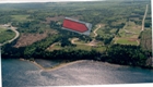 Aerial view showing location of 7 acre parcel