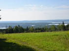 Looking southeast to the Baddeck River estuary and the Trans Canada.