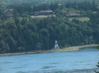 View of homes in Seal Island Estates.  Beach is to right of Lighthouse.