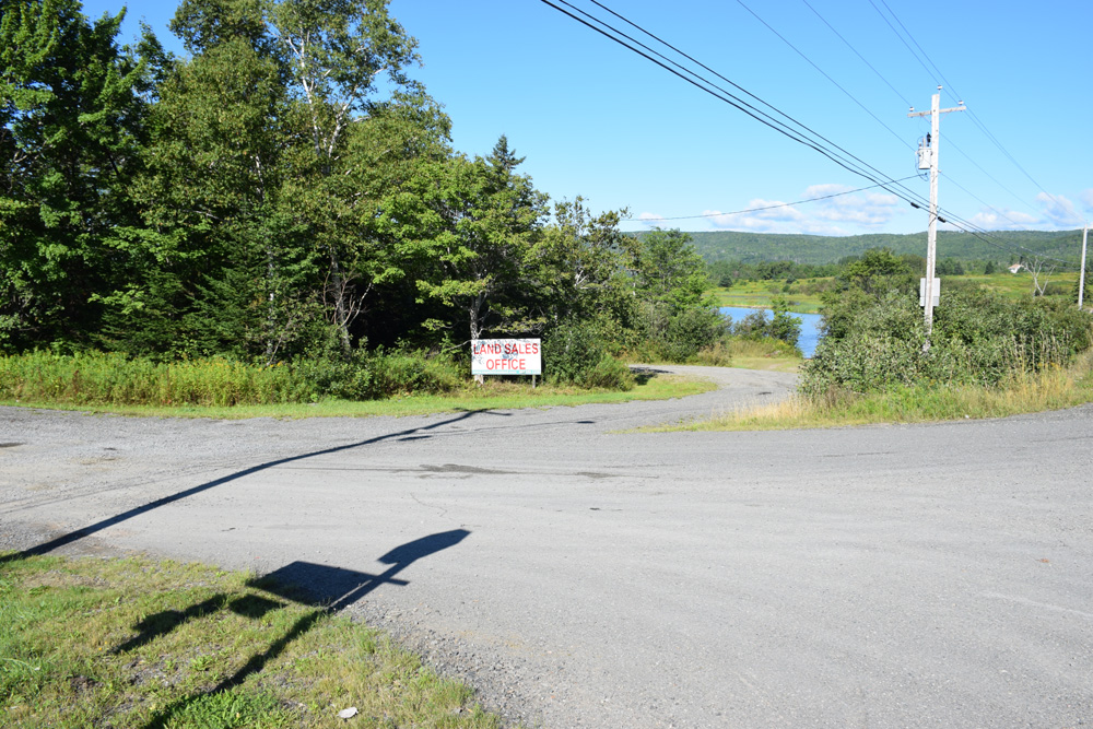 Road access to office and boat launch area.