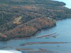 An aerial photo of the property and surrounding Bras d'Or Lake shoreline.