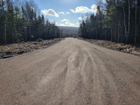 Rebuilt road (Murphy Road) - looking south from access to lots 3, 4 and 5