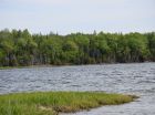 A view of the property from a nearby shore.