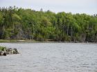 A view of the property from a nearby shore.